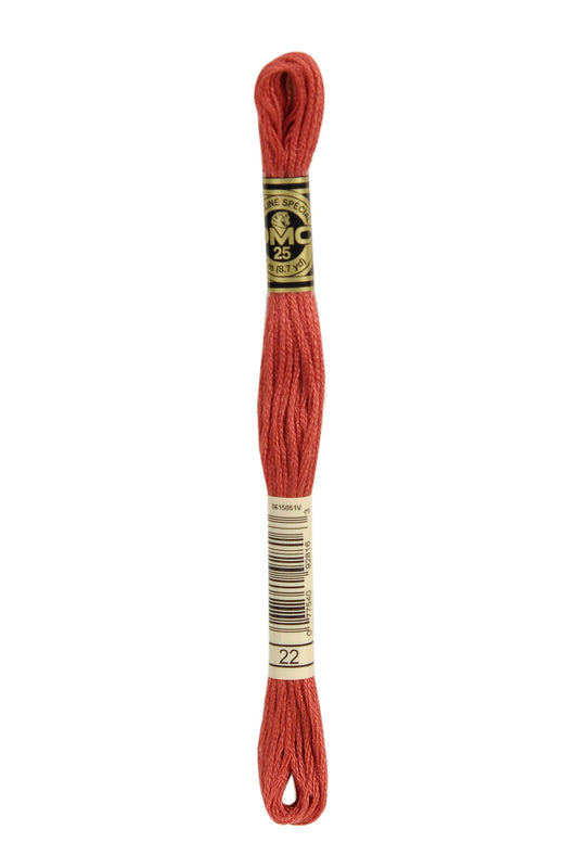 Six-Strand Embroidery Floss - 0022 (Ruby)-Embroidery Thread-Wild and Woolly Yarns