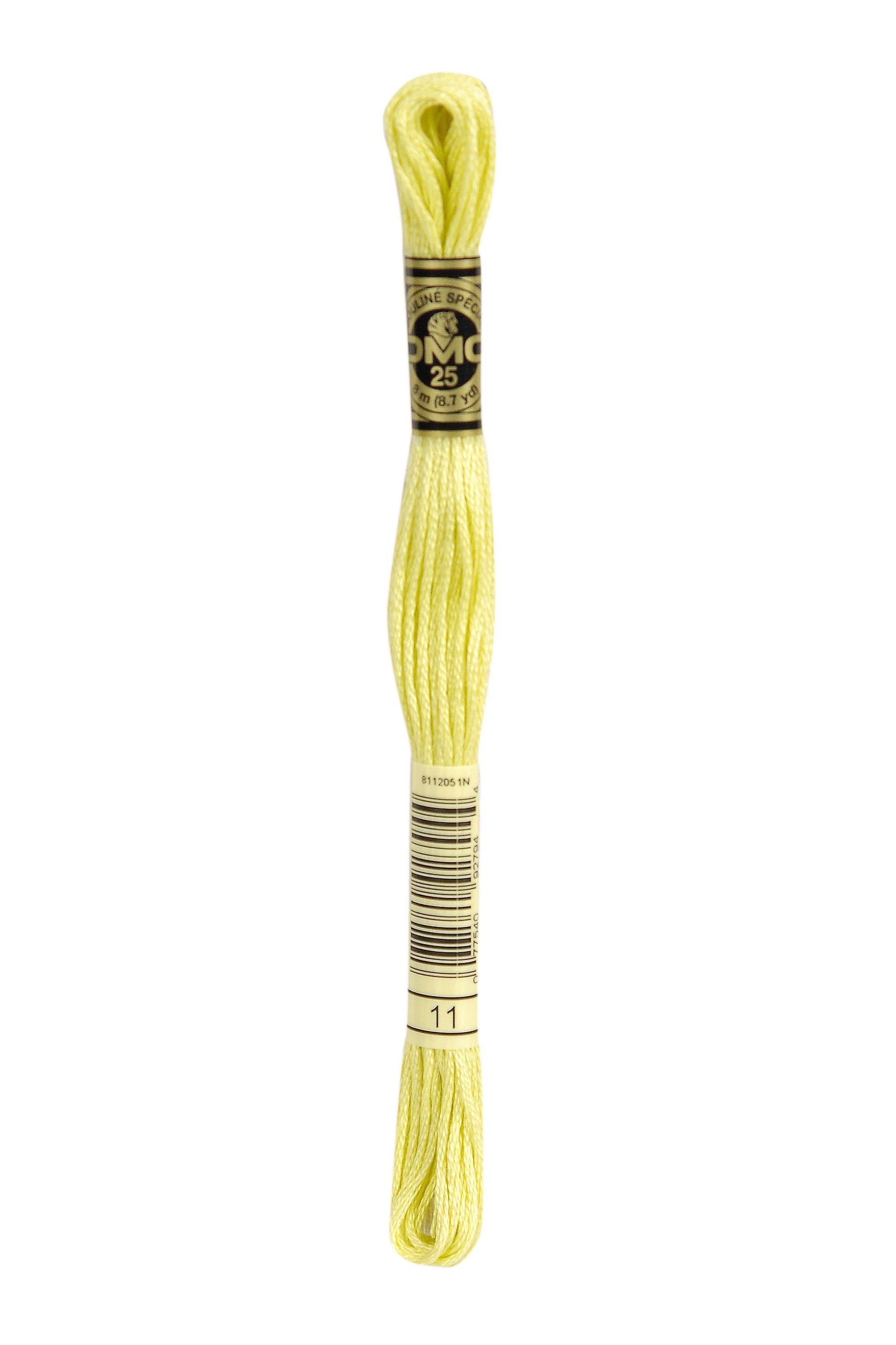 Six-Strand Embroidery Floss - 0011 (Lemon Drop)-Embroidery Thread-Wild and Woolly Yarns