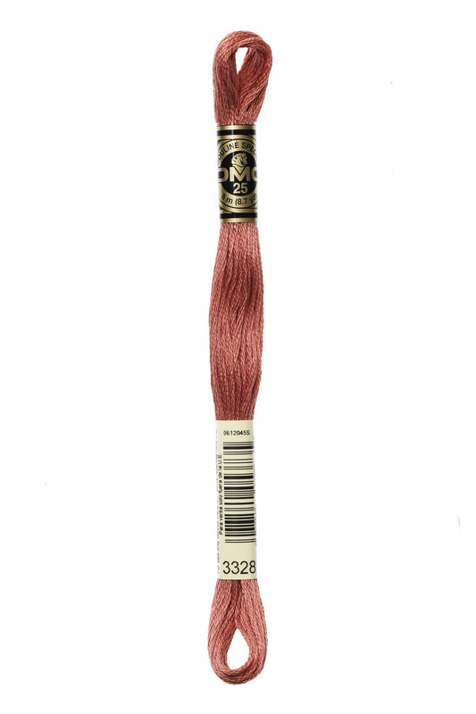 Six-Strand Embroidery Floss - 3328 (Amaranth)-Embroidery Thread-Wild and Woolly Yarns