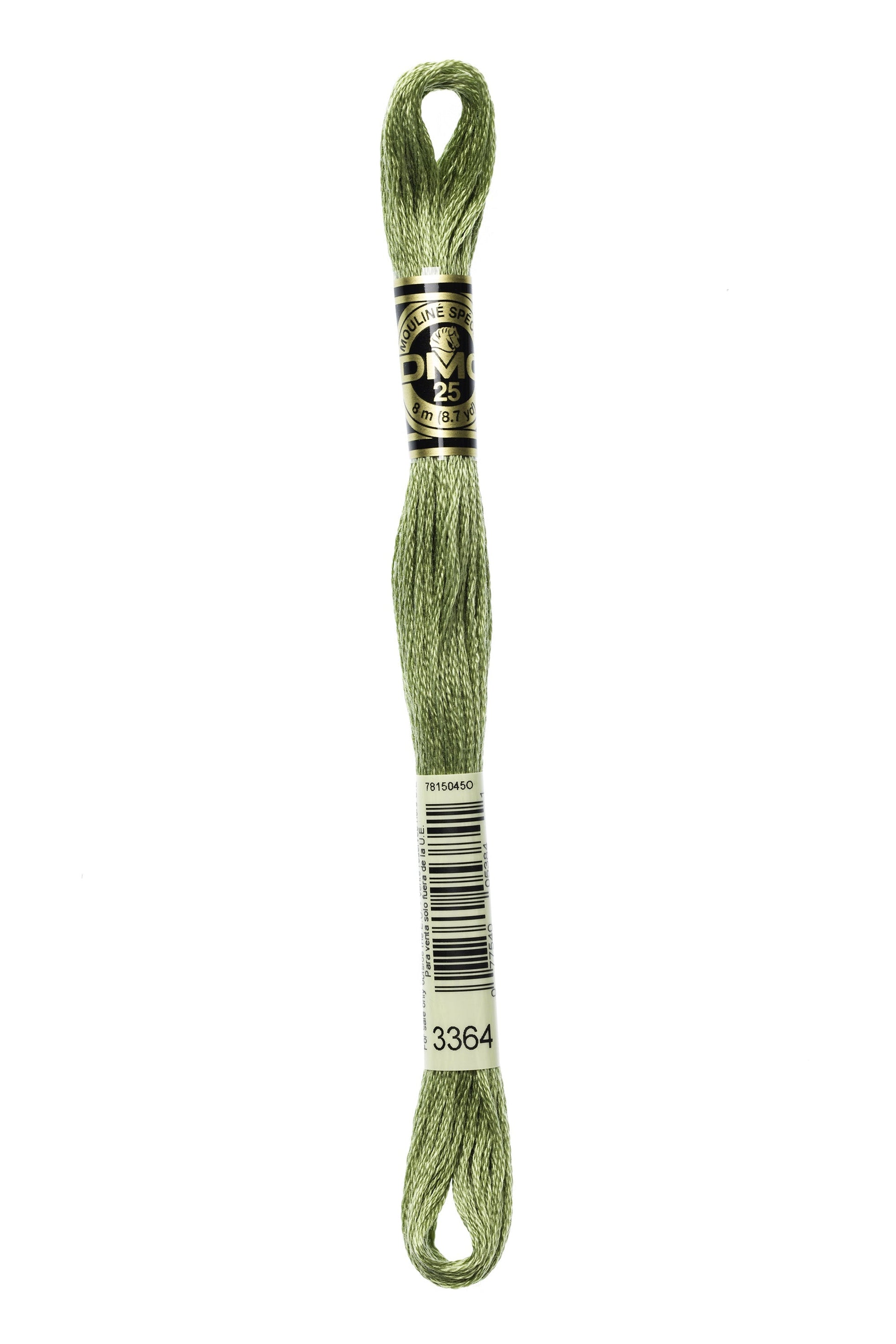 Six-Strand Embroidery Floss - 3364 (Sage)-Embroidery Thread-Wild and Woolly Yarns