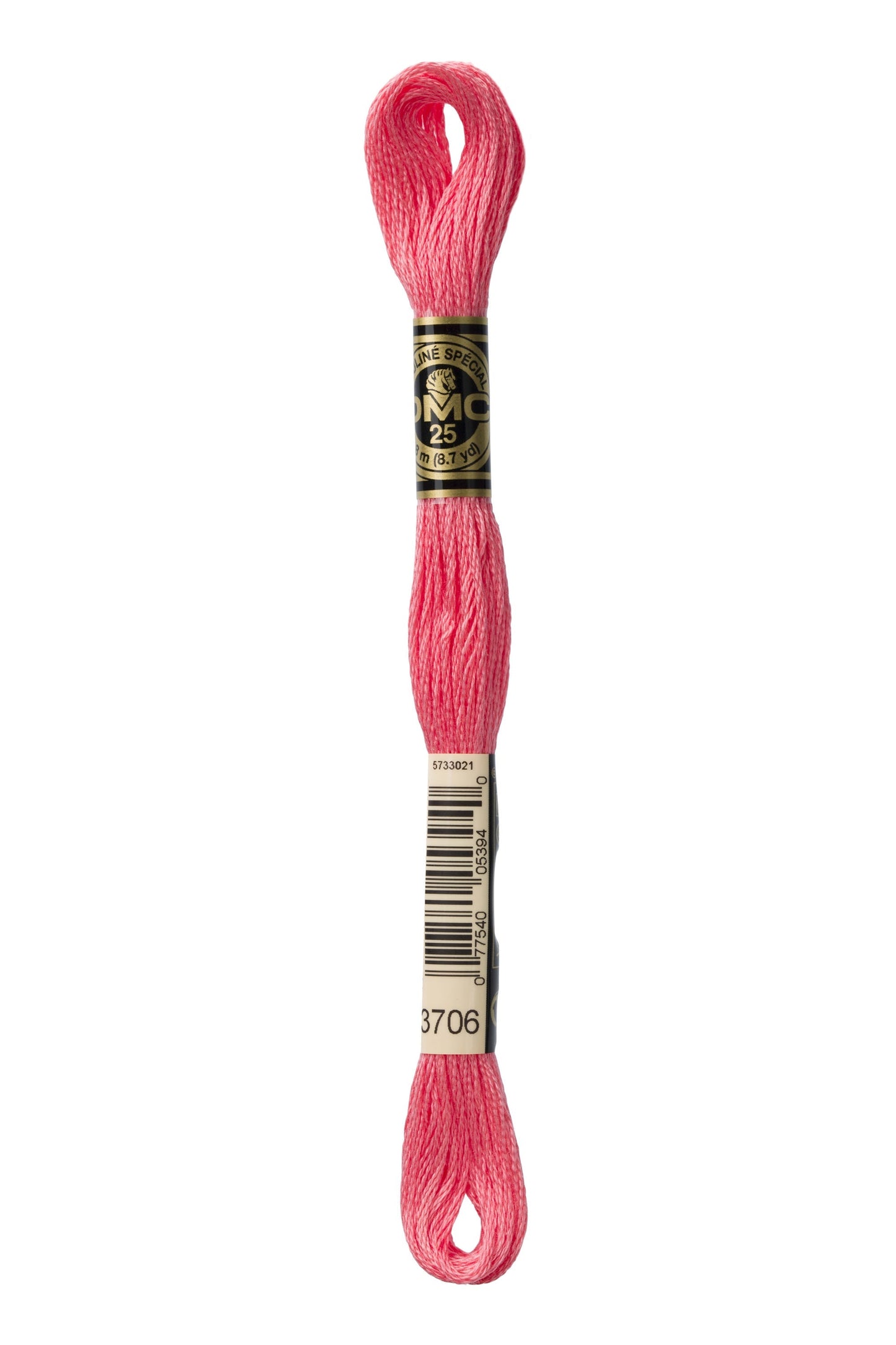 Six-Strand Embroidery Floss - 3706 (Flamingo)-Embroidery Thread-Wild and Woolly Yarns