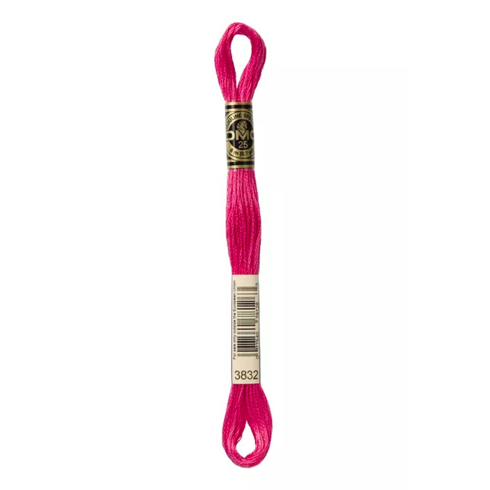 Six-Strand Embroidery Floss - 3832 (Strawberry)-Embroidery Thread-Wild and Woolly Yarns