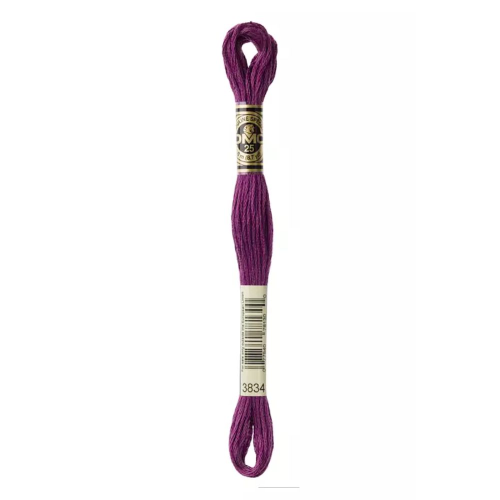 Six-Strand Embroidery Floss - 3834 (Red Grape)-Embroidery Thread-Wild and Woolly Yarns