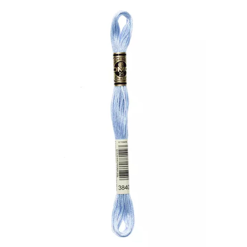 Six-Strand Embroidery Floss - 3840 (Linen Flower Blue)-Embroidery Thread-Wild and Woolly Yarns