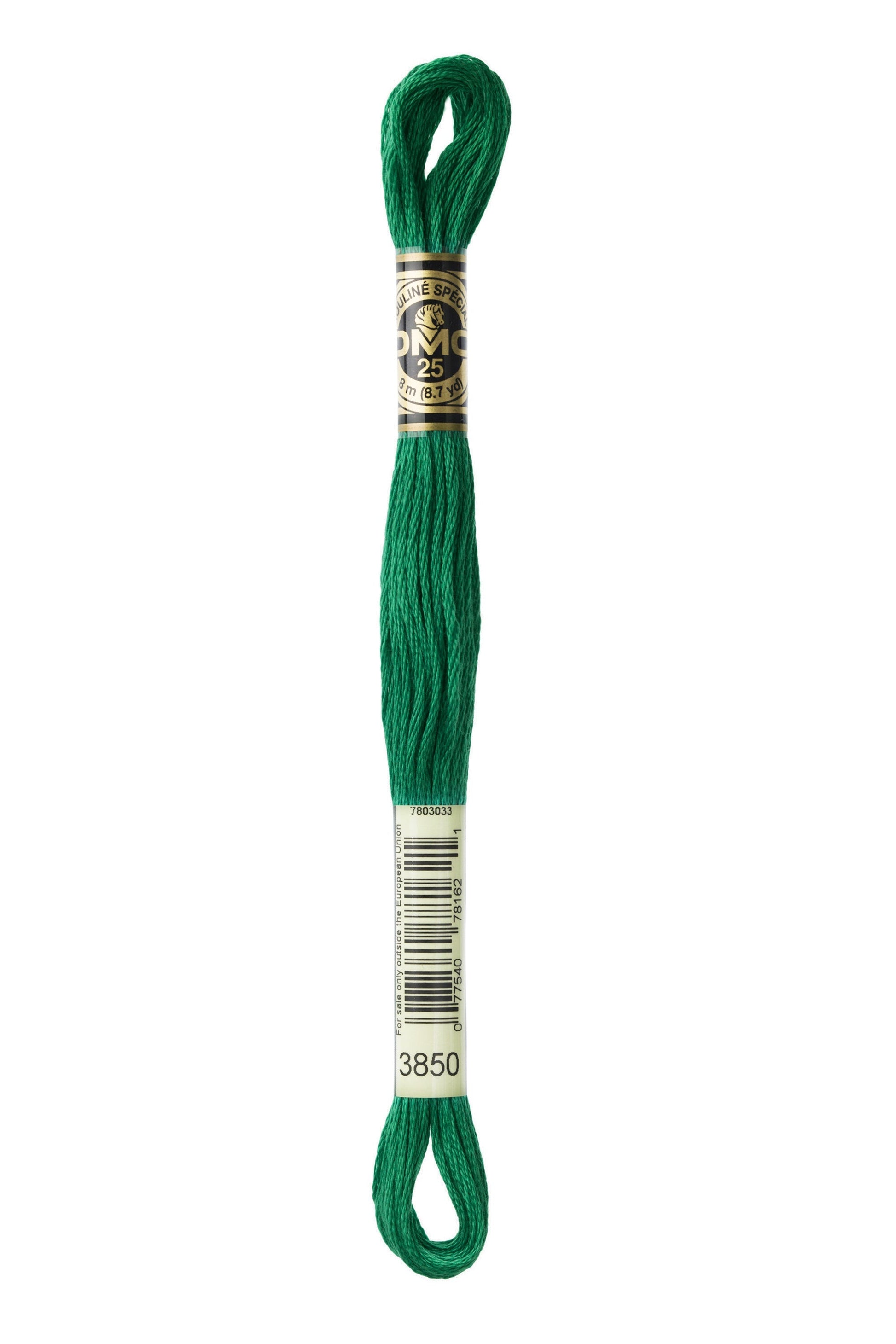 Six-Strand Embroidery Floss - 3850 (Emerald)-Embroidery Thread-Wild and Woolly Yarns