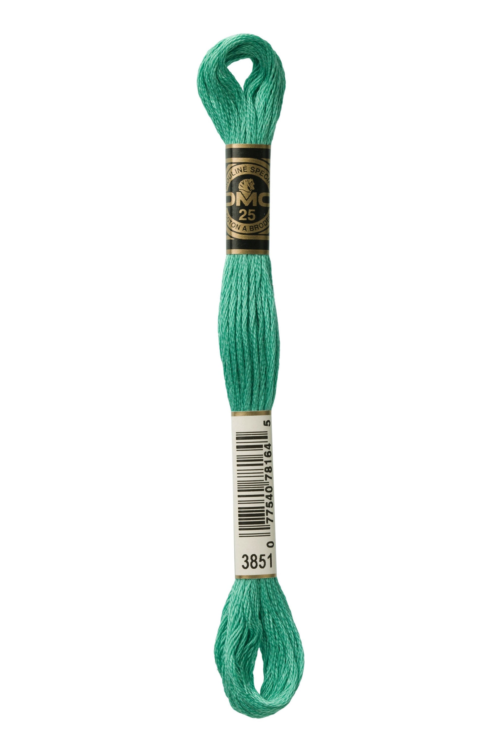 Six-Strand Embroidery Floss - 3851 (Emerald Shard)-Embroidery Thread-Wild and Woolly Yarns