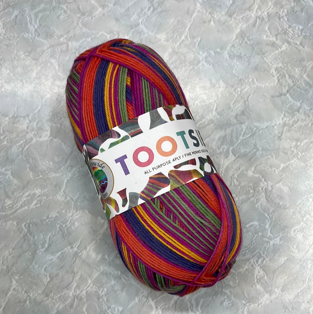 Countrywide Yarns Tootsies Sock Yarn - 4Ply-Yarn-Wild and Woolly Yarns